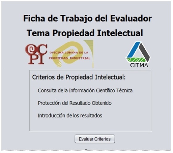 Herramienta de  evaluación de la PI para proyectos de I+D+i.