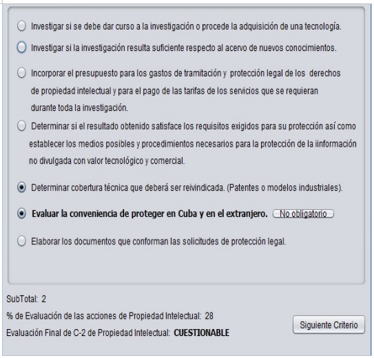 Criterio-2  Protección del resultado obtenido. 